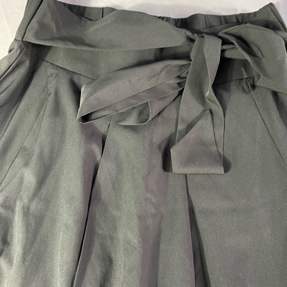 NWT Chic Women's A-Line Skirt in Black Tie Front Maxi Medium